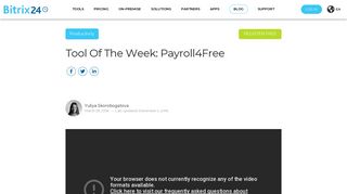 Payroll4Free - Bitrix24: Blogs