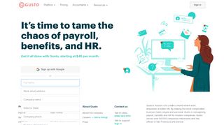 Online HR Services: Payroll, Benefits and Everything Else | Gusto