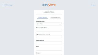 Account opening - Paysera - Log in to your account - Paysera