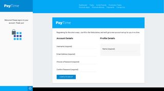Create an Account – PayTime