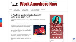 Is PayTime (paytime.top) A Scam Or Make Extra Cash Fast? | Work ...