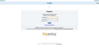 Paytime - Login