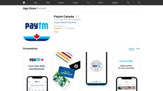 Paytm Canada on the App Store - iTunes - Apple