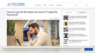 How to Log into My Paytm Account If I Forget the Password? - Cyclonis
