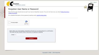 Forgotten User Name or Password - EasyChair