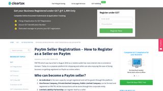 Paytm Seller Registration - How to Register as a Seller on Paytm