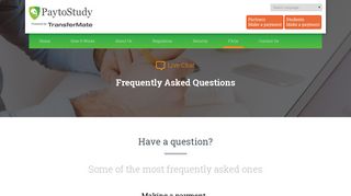 FAQs - PaytoStudy - Student Fees