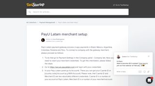 PayU Latam merchant setup | Taxi Startup Help Center - with TaxiStartup