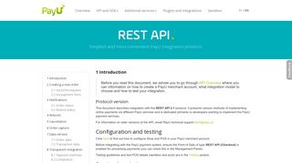REST API - PayU