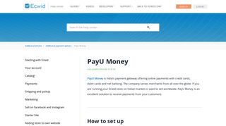 PayU Money – Ecwid Help Center - Ecwid support