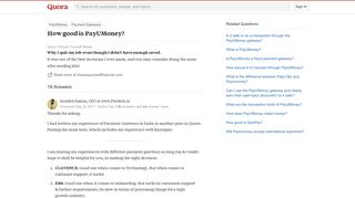 How good is PayUMoney? - Quora