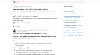 Is PayUMoney a fraud payment gateway? - Quora