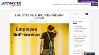 Employee self-service—The new normal - Paymaster People Solutions