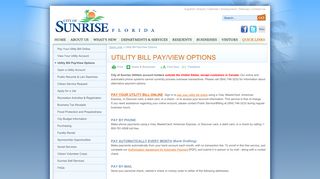 City of Sunrise, FL : Utility Bill Pay/View Options