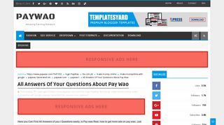 All Answers Of Your Questions About Pay Wao - PayWao