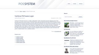 Verifone PAYware Login | POS system