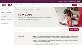 PayWay API, Online Payments | Westpac