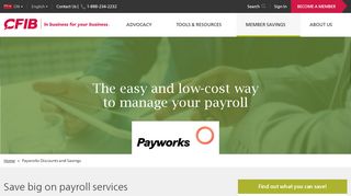 Payworks Discounts and Savings | CFIB