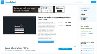 Visit Payroll.payworks.ca - Payworks Application Login. - Website ...