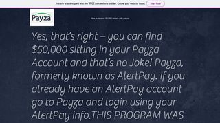 Login to your payza account - Wix.com