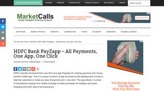 HDFC Bank PayZapp - All Payments, One App, One Click - Marketcalls