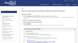 How to connect to my Back Office for the first time? - PayZen.io