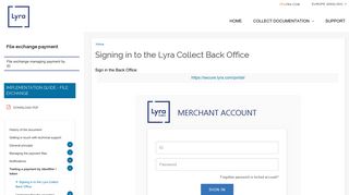 Signing in to the Lyra Collect Back Office | PayZen Documentation