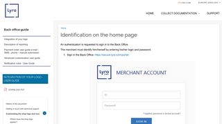 Identification on the home page | PayZen Documentation - Lyra Network