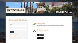 Login to PB Townhomes Resident Services | PB Townhomes