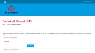 Forgotten password - Politeknik Brunei LMS