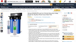 iSpring WGB22B-PB 2-Stage Whole House Water Filtration System w ...