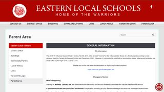 Parent Area - Eastern Local Schools