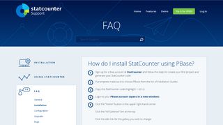How do I install StatCounter using PBase?