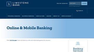 Online & Mobile Banking :: Limestone Bank