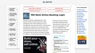 PBI Bank Online Banking Login - Login Bank