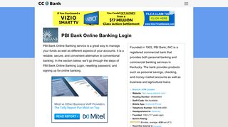 PBI Bank Online Banking Login - CC Bank