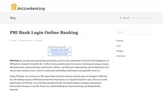 PBI Bank Login Online Banking |