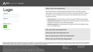 Field Test Assessment - Login