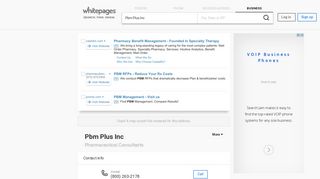 Pbm Plus Inc in Milford, OH | Whitepages