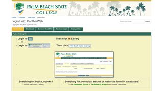 PantherWeb - Login Help - LibGuides at Palm Beach State College