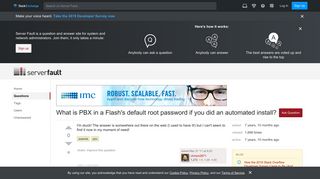asterisk - What is PBX in a Flash's default root password if you ...
