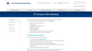 PC Access - Chevron Federal Credit Union