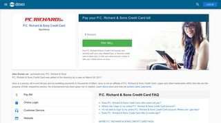P.C. Richard & Sons Credit Card: Login, Bill Pay, Customer Service ...
