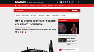 How to login to your router, change settings, and update ... - PC Gamer