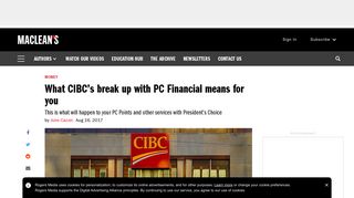 What CIBC's break up with PC Financial means for you - Macleans.ca