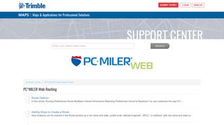 PC*MILER Web Routing : PC*MILER