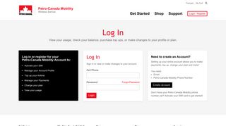 My Account. Log in to access your Petro-Canada Mobility account ...