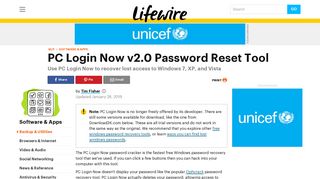 Review of PC Login Now v2.0 Password Reset Tool - Lifewire