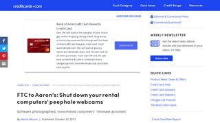 FTC to Aaron's: Shut down your rental computers' peephole webcams ...