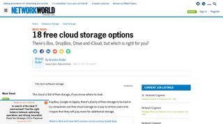 18 free cloud storage options | Network World